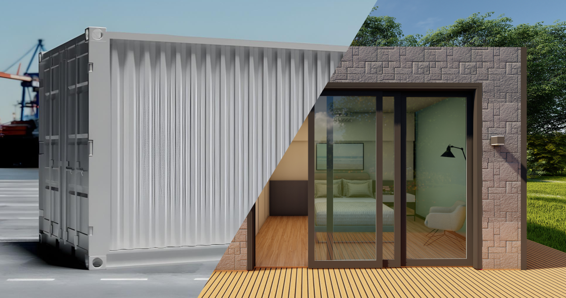 Diferença entre container e construção modular